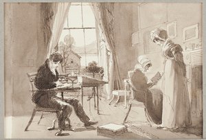 Nyaraló, 1824 (wc papíron) alkotó: John Harden