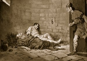 Erik és Valdemár hercegek bebörtönzése és halála, 1318 alkotó: John Harris Valda
