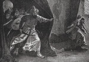 A királyi gárda lázadása Damaszkuszban (litográfia) alkotó: John Harris Valda