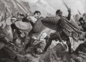 Mihail Sishman bolgár cár meghalt a velbuzdi csatában alkotó: John Harris Valda