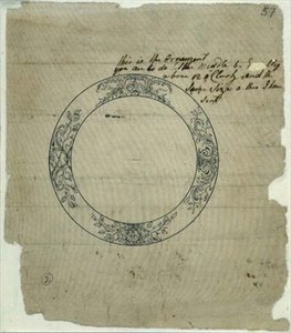 Ms 3972/3 számlapkialakítás a 4. időmérőhöz (toll és tinta)