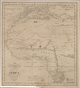Afrika egy részének térképe - a legújabb hatóságok által rajzolt térkép James Riley kapitány elbeszélésének illusztrálására LOC 2009583840 alkotó: John Hartshorne