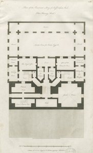 Stafford - Plan of Basement Story of Shire Hall: metszet, nd [1794-1798] (nyomtatás) alkotó: John Harvey