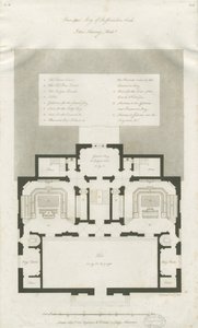Stafford – A Shire Hall fő emeletének terve: metszet, nd [1794-1798] (nyomtatott) alkotó: John Harvey