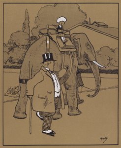 "Az elefántot buta vadállatnak nevezte, vagy valami ilyesmi" (színes litho) alkotó: John Hassall