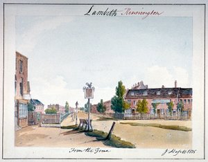 Kennington kilátása, Lambeth, London, 1825 alkotó: John Hassell