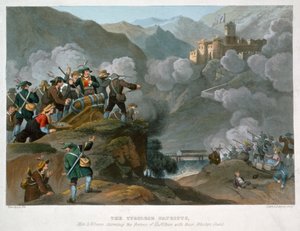 "A tiroli hazafiak faágyúikkal megrohamozzák Kuffstein erődjét, 1816