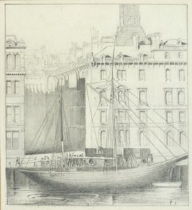 Quayside, Newcastle (ceruza a kártyán)