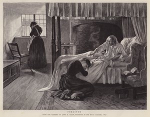 Megbocsátva, John H Bacon festménye a Királyi Akadémián 1891-ben kiállítva (litho)