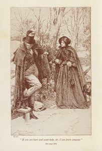 Illusztráció Charlotte Bronte Jane Eyre című művéhez (litográfia)