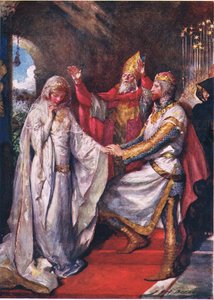 The Marriage of King Arthur and Queen Guinevere, illusztráció Nora Chesson 