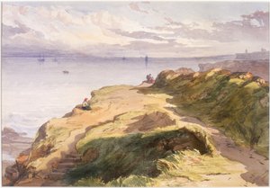 Cullercoats közelében (ceruza és akvarell, papír)