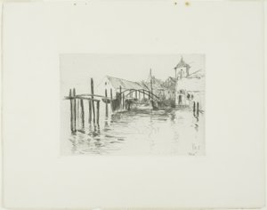 Kikötő Newportban alkotó: John Henry Twachtman