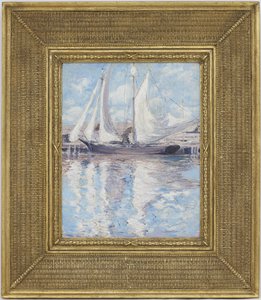 Vitorlák szárítása, 1900 körül alkotó: John Henry Twachtman