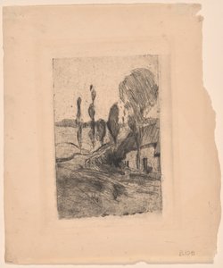 Francia tájkép alkotó: John Henry Twachtman