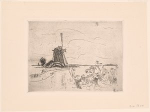 Malom Hollandiában alkotó: John Henry Twachtman