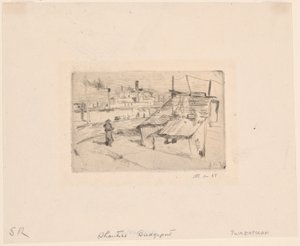 Barakkok és gyárak alkotó: John Henry Twachtman