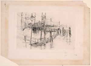 The Old Toll House at Bridgeport (nagy tányér) alkotó: John Henry Twachtman