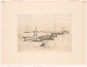 Yacht dokk alkotó: John Henry Twachtman