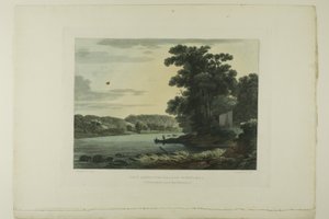 Kilátás a Schuylkill-vízesés felett, az amerikai tájak festői kilátásai első számának harmadik lemeze