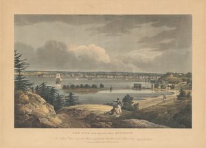 New York a Brooklyn melletti Heightsból alkotó: John Hill, after William Guy Wall