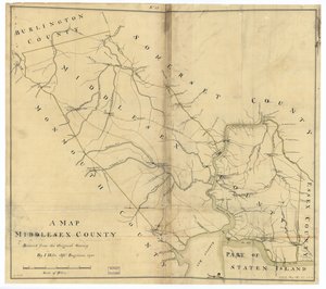 Térkép, Middlesex megye. LOC gm72003603 alkotó: John Hills