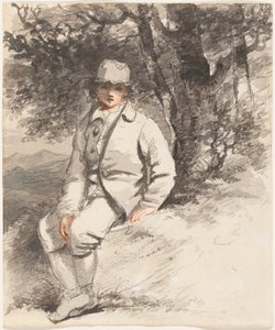 Egy fa alatt ülő fiatal fiú alkotó: John Hoppner