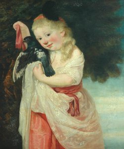Lány madárral alkotó: John Hoppner