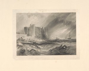Laugharne kastély, Carmarthenshire alkotó: John Horsburgh