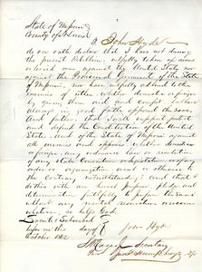 John Hyde, Missouri, St.Louis megye hűségesküje alkotó: John Hyde