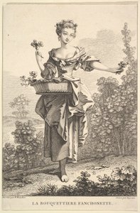 A viráglány fanchonette, 1741-63.