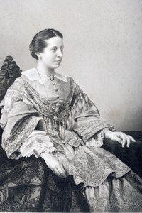 Clara Novello (1818-1908) metszetét D.J. Pound egy fényképről, a „The Drawing-Room of Eminent Personages, Volume 2”, Londonban, 1860. alkotó: John Jabez Edwin Paisley Mayall
