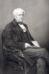 Sir Fitzroy Kelly (1796-1880) metszetét D.J. Pound egy fényképről, a „The Drawing-Room of Eminent Personages, Volume 2”, Londonban, 1860.