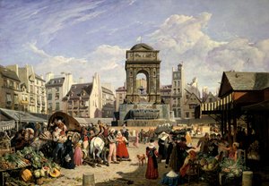 Ártatlanok piaca és szökőkútja, Párizs, 1823