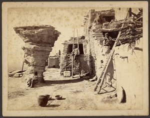 Táncszikla a walpi pueblónál, Arizona alkotó: John K. Hillers