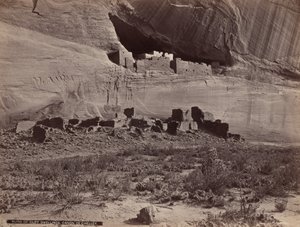 A sziklakunyhók romjai, Canyon de Chelly,1879-1881 (fénykép)