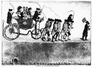 Egy szeszély vagy látogatás a Sárhídon, 1786 alkotó: John Kay
