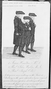 John Wesley Edinburgh-ben sétál James Hamilton M.D. és Joseph Cole között