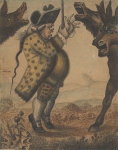 Mr. Alexander Campbell, orgonaművész, három harsány szamár karmestere, 1782. alkotó: John Kay