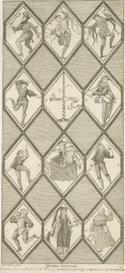 Betley Glass Window – Morris Dancers: metszet, nd [1751-1790]
