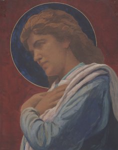 Egy szent (pasztell és akvarell papíron) alkotó: John La Farge or Lafarge