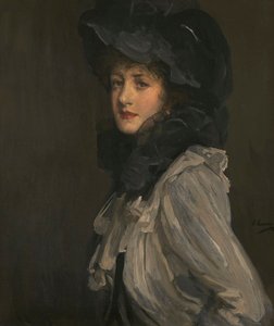 Hölgy szürkében és feketében alkotó: John Lavery