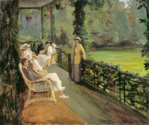 A veranda, 1912 alkotó: John Lavery