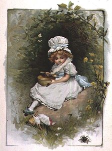 Little Miss Muffet, egy illusztrált gyermekverseskötetből alkotó: John Lawson
