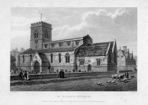 St Giles templom, Oxford, 1834. alkotó: John Le Keux