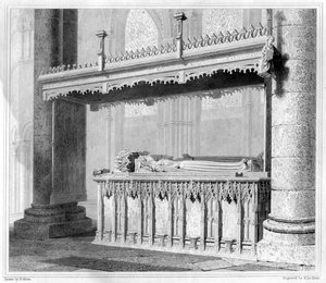IV. Henrik és Navarrai Joanna királynő sírja a canterburyi katedrálisban, 1825