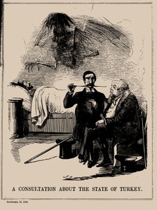 Konzultáció Törökország államáról. Punch, 1853. szeptember 17., 1853. alkotó: John Leech