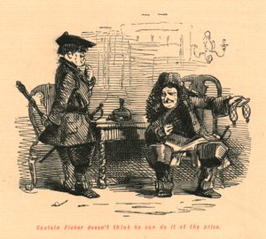 Fisher kapitány nem hiszi, hogy meg tudja csinálni ezen az áron, 1897. alkotó: John Leech