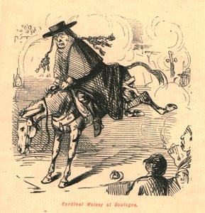 Wolsey bíboros Boulogne-ban, 1897. alkotó: John Leech
