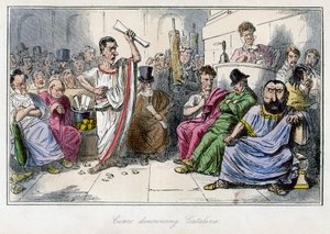 Cicero elítéli Catalint, 1850-es évek. alkotó: John Leech